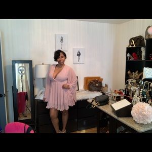 Mauve short skater Dress